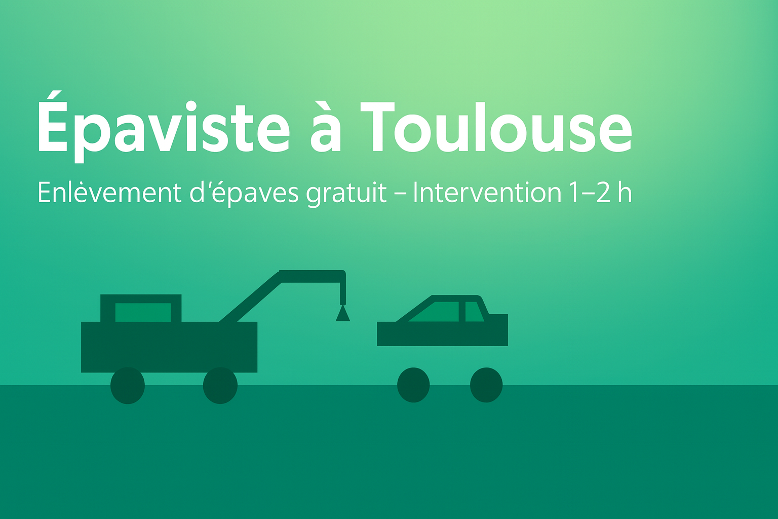Dépanneuse emportant une épave à Toulouse