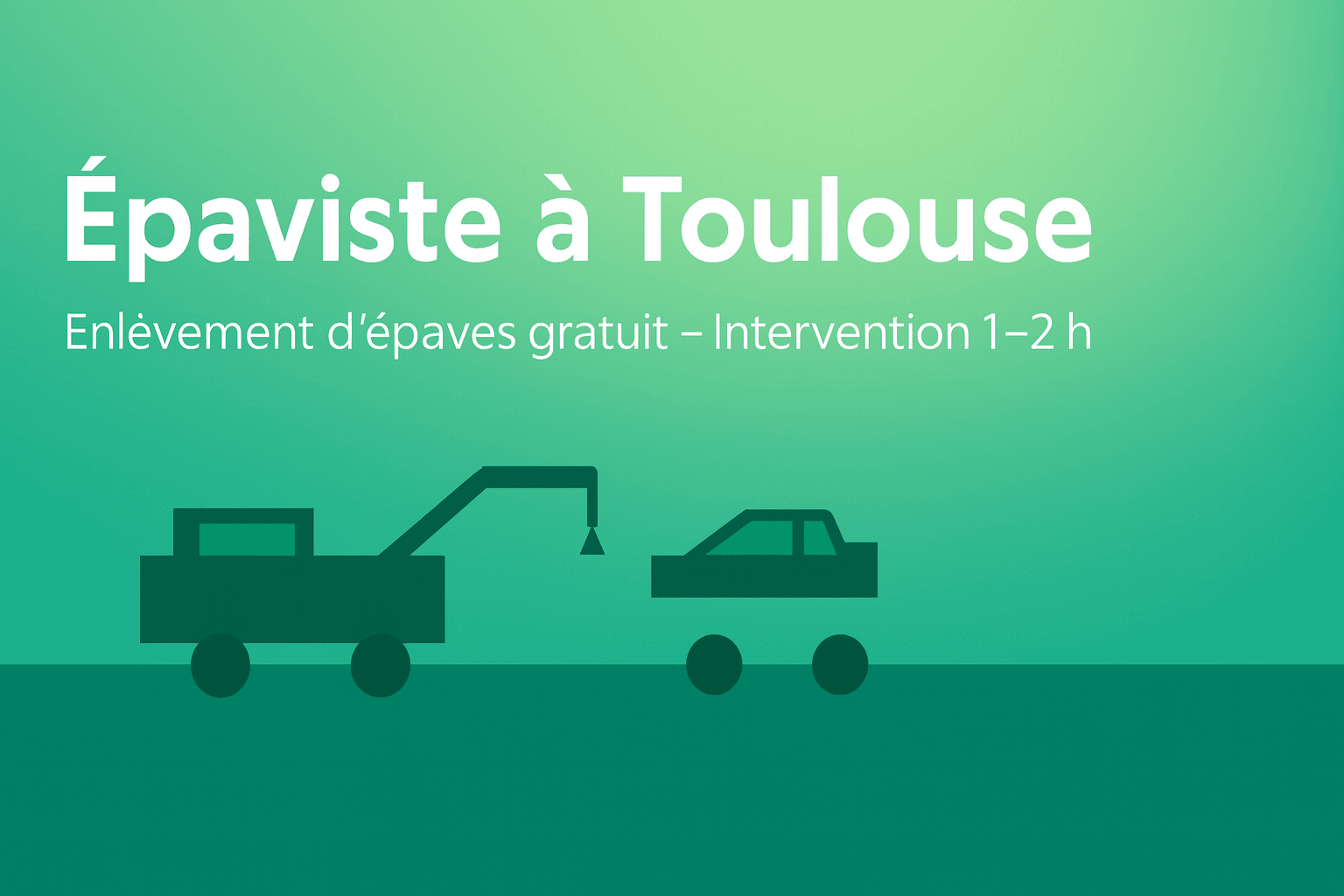 Dépanneuse emportant une épave à Toulouse